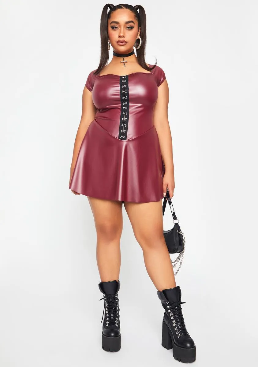Plus Cherry Clearly There Corset Flare Dress sold by Dolls Kill product image thumbnail 3