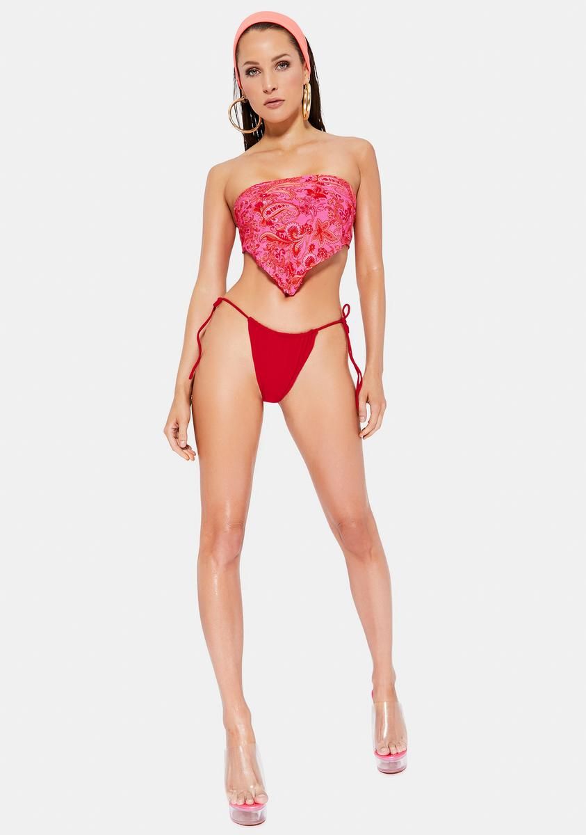 Red Marley Bikini Bottoms sold by Dolls Kill product image thumbnail 3