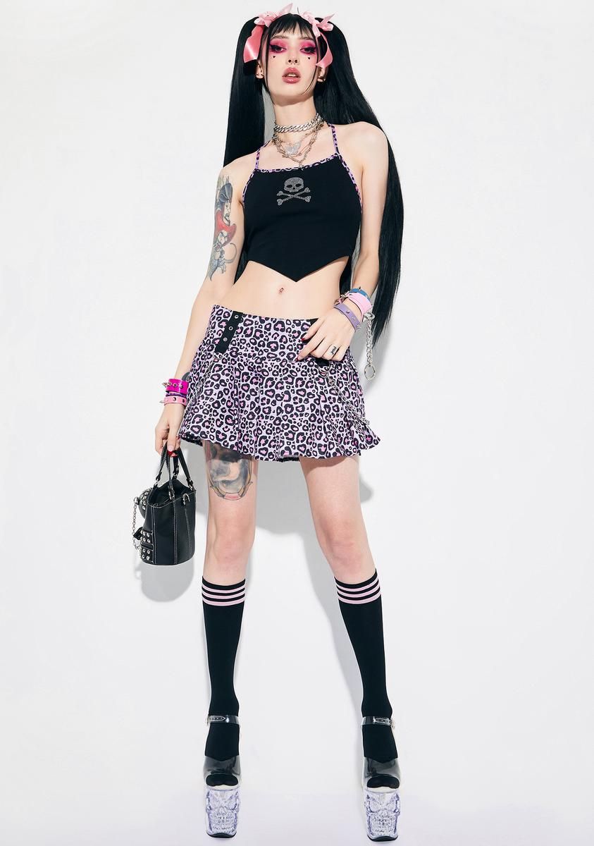 Creepin It Real Skull Halter Top sold by Dolls Kill product image thumbnail 3