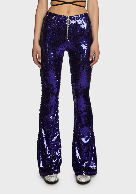 Infinity Dream Sequin Flares sold by Dolls Kill