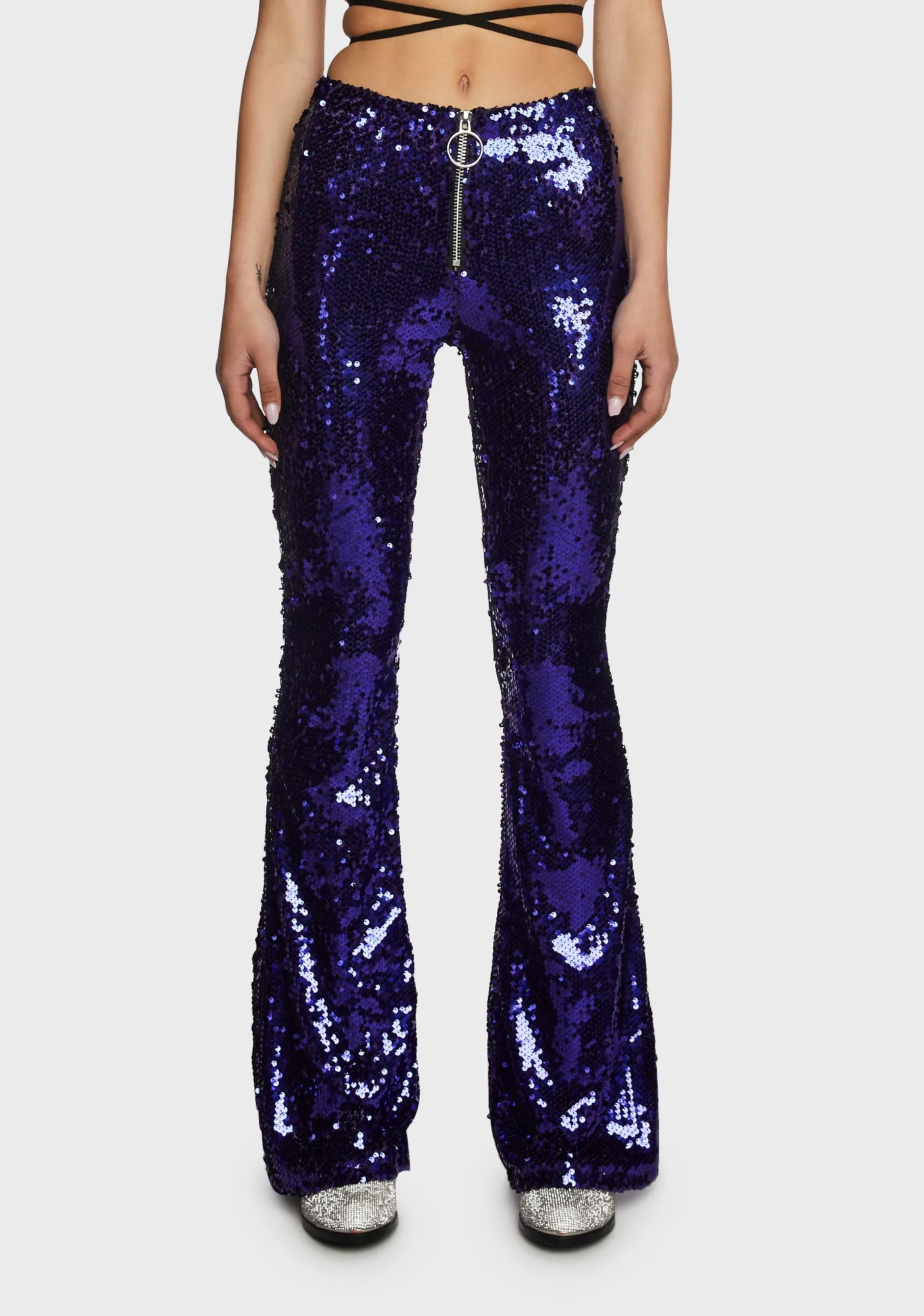 Infinity Dream Sequin Flares sold by Dolls Kill