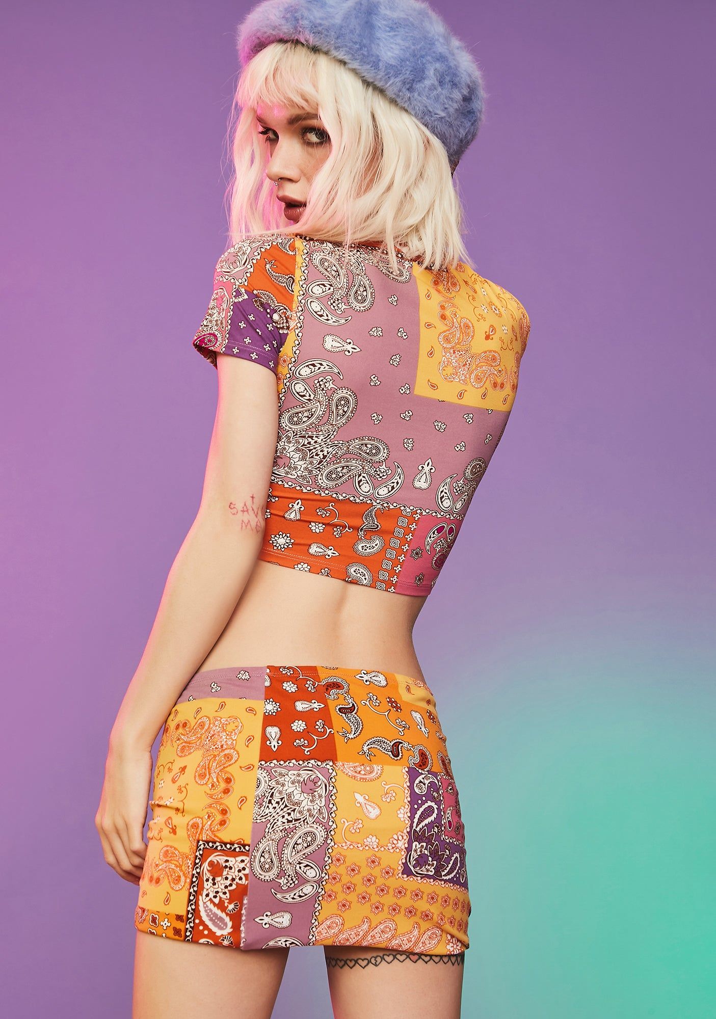 My New Fling Paisley Skirt Set sold by Dolls Kill product image thumbnail 4