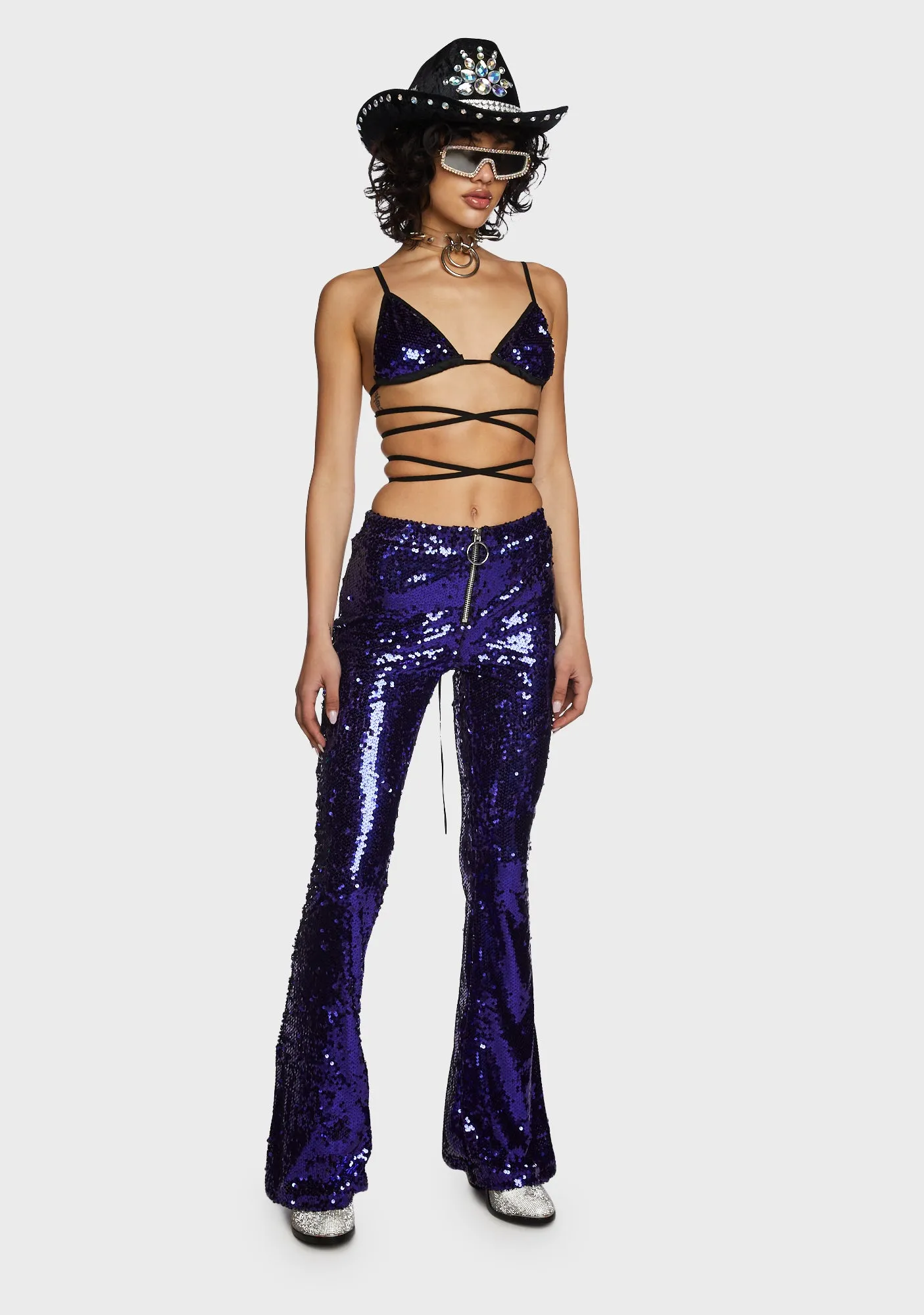 Infinity Dream Sequin Flares sold by Dolls Kill product image thumbnail 5