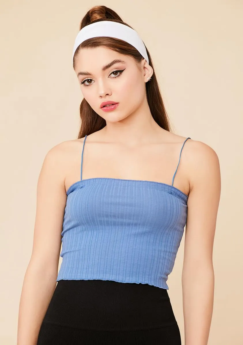 Cloudless Been Scamming Ribbed Crop Top sold by Dolls Kill
