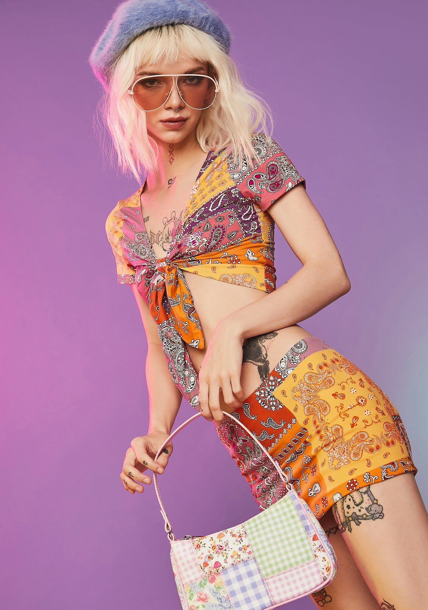 My New Fling Paisley Skirt Set sold by Dolls Kill product image thumbnail 2
