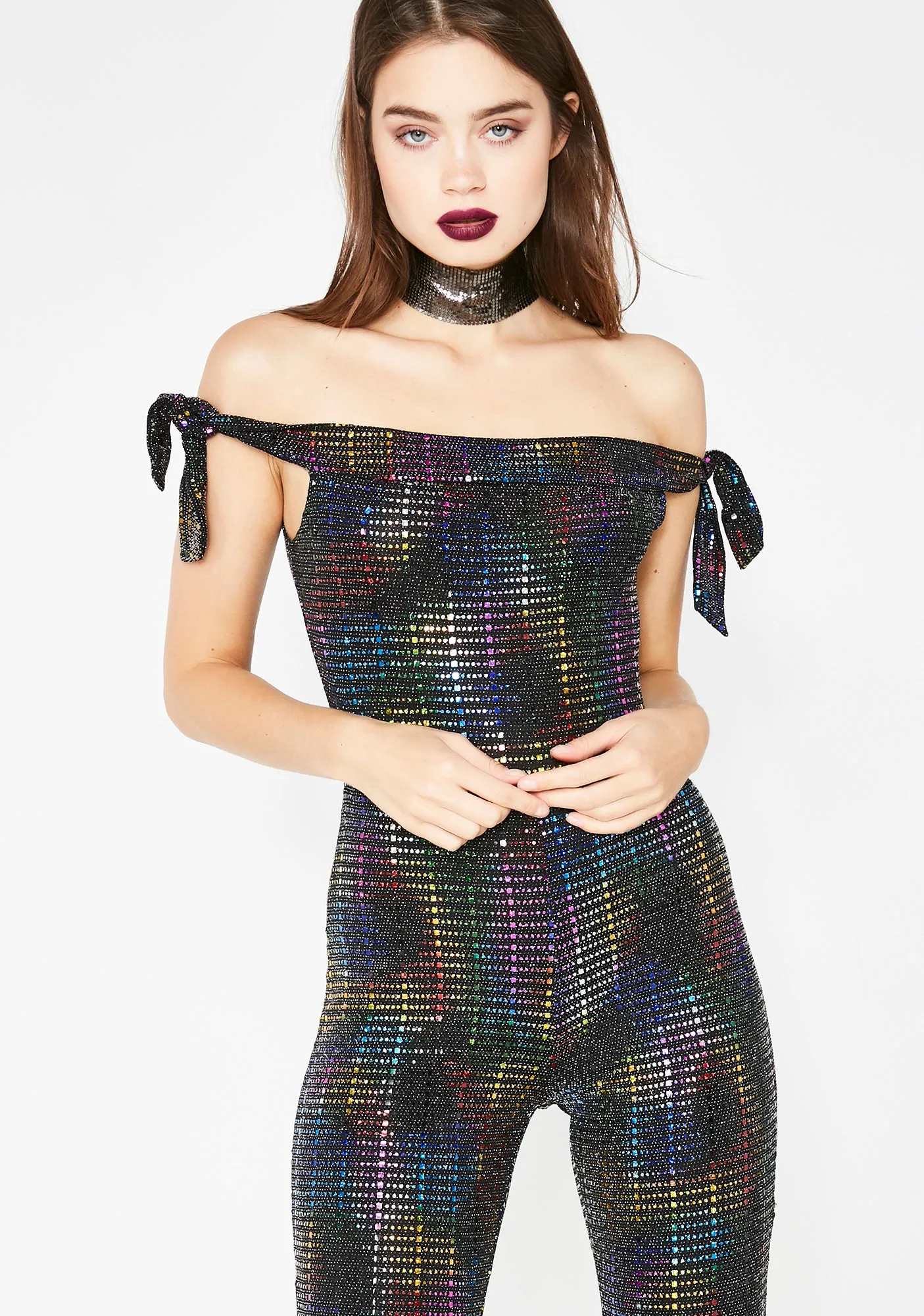 Slay The Nite Away Bodycon Jumpsuit sold by Dolls Kill