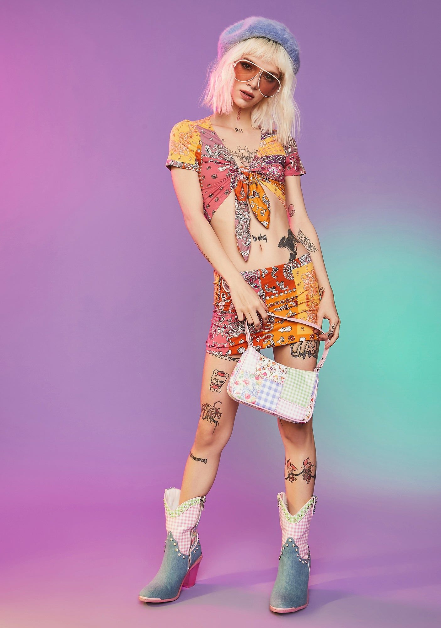 My New Fling Paisley Skirt Set sold by Dolls Kill product image thumbnail 3