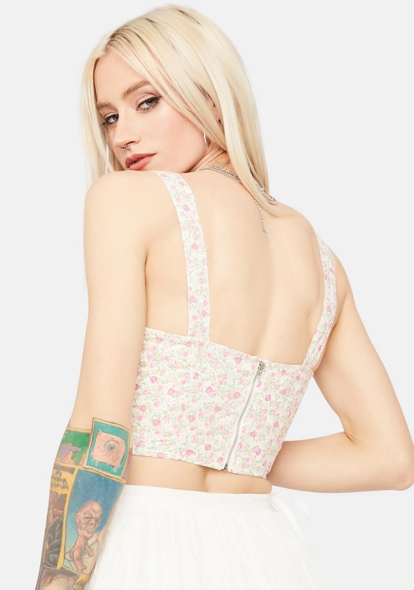 Sweet Wishing For Summer Floral Crop Top sold by Dolls Kill product image thumbnail 4