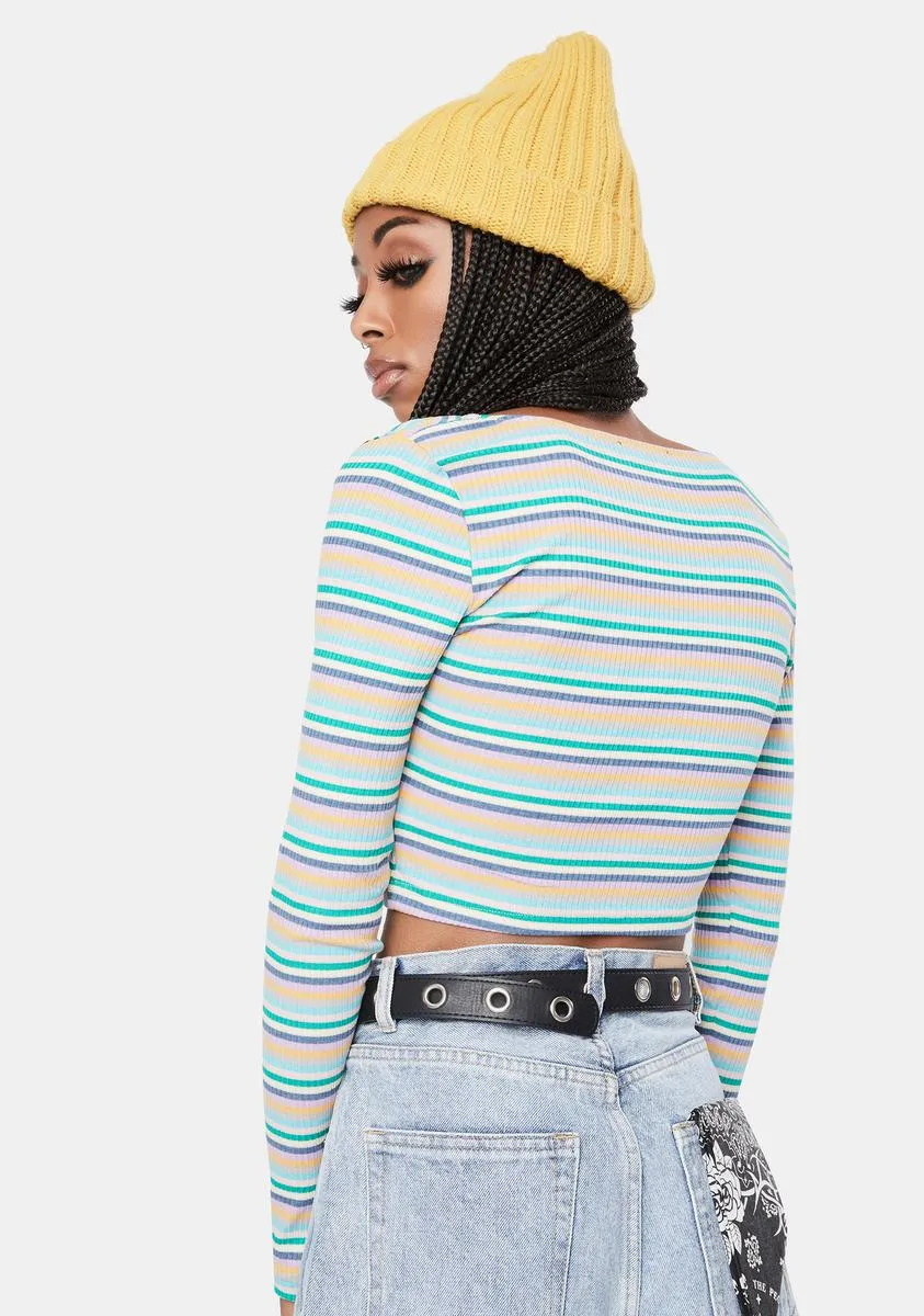 Technicolor Adea Crop Top sold by Dolls Kill product image thumbnail 4