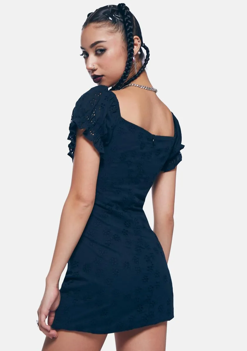 Night Messing With Magic Eyelet Mini Dress sold by Dolls Kill product image thumbnail 4