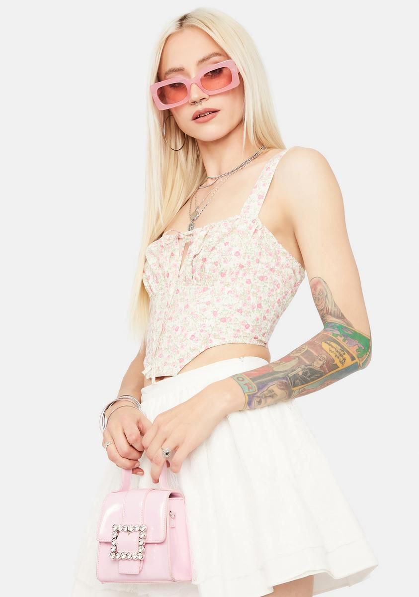 Sweet Wishing For Summer Floral Crop Top sold by Dolls Kill product image thumbnail 2