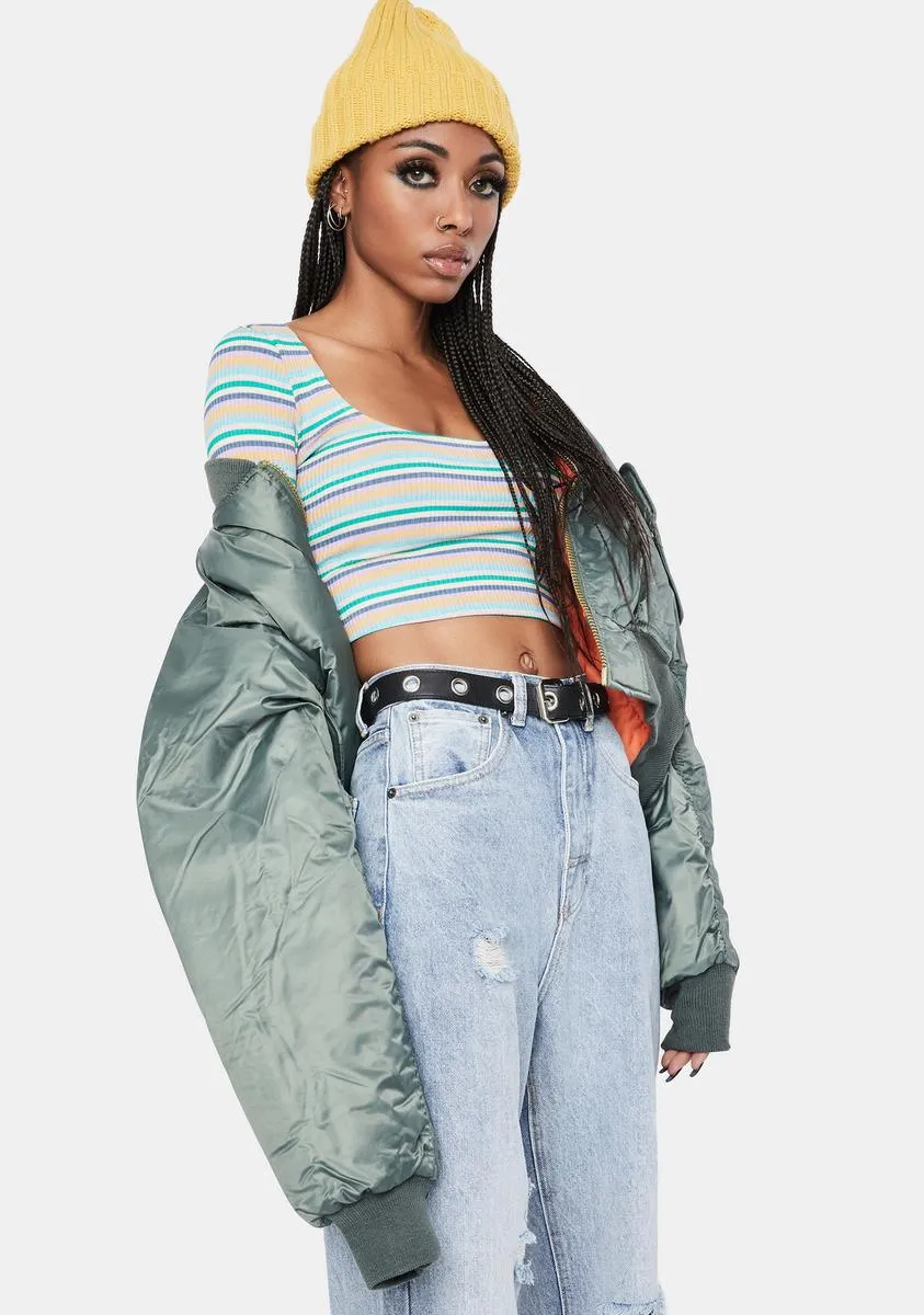 Technicolor Adea Crop Top sold by Dolls Kill product image thumbnail 2