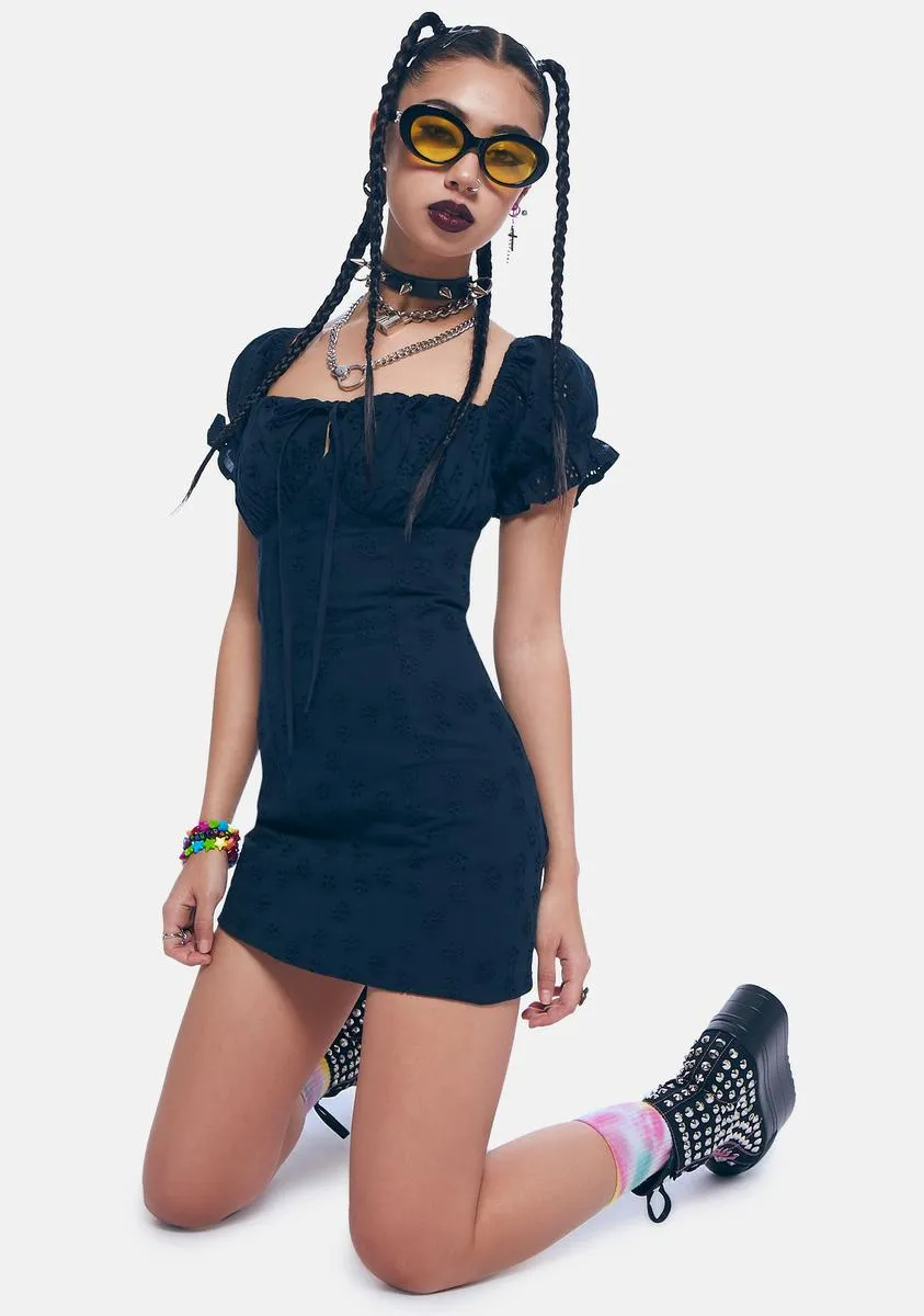 Night Messing With Magic Eyelet Mini Dress sold by Dolls Kill product image thumbnail 2