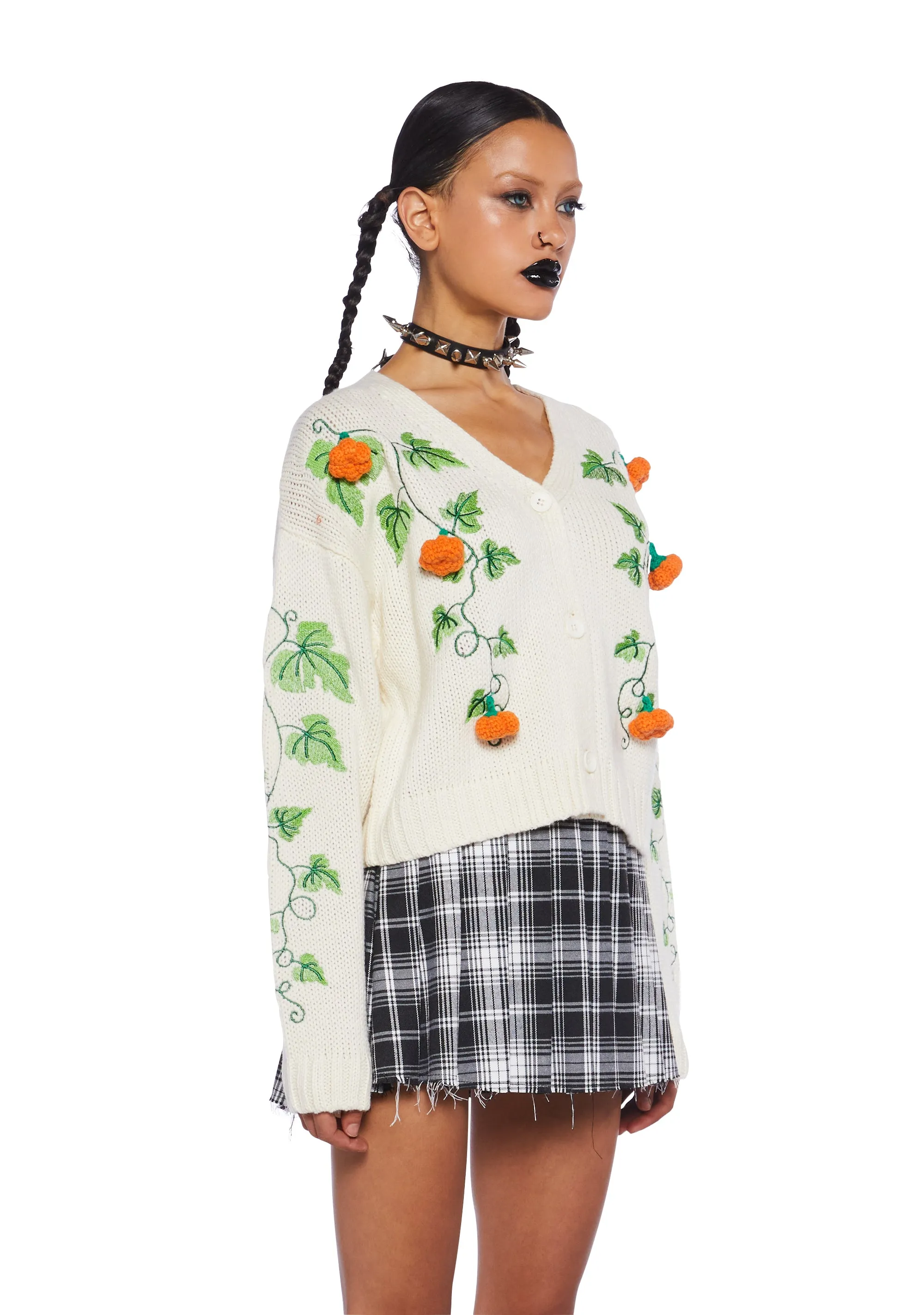 Pumpkin Spice Life Knit Cardigan sold by Dolls Kill product image thumbnail 3