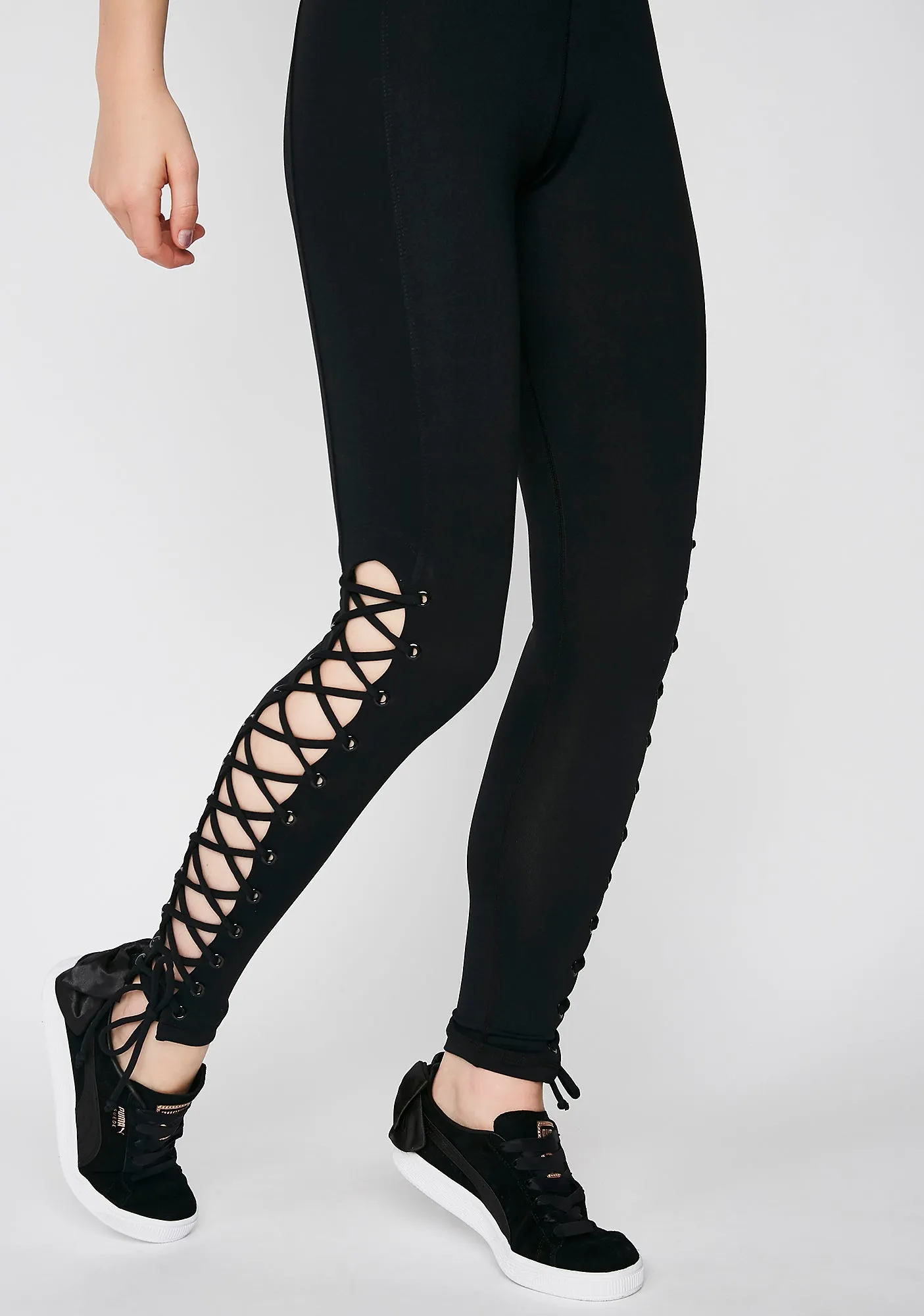 Voguing Vixen Lace-Up Leggings sold by Dolls Kill product image thumbnail 3