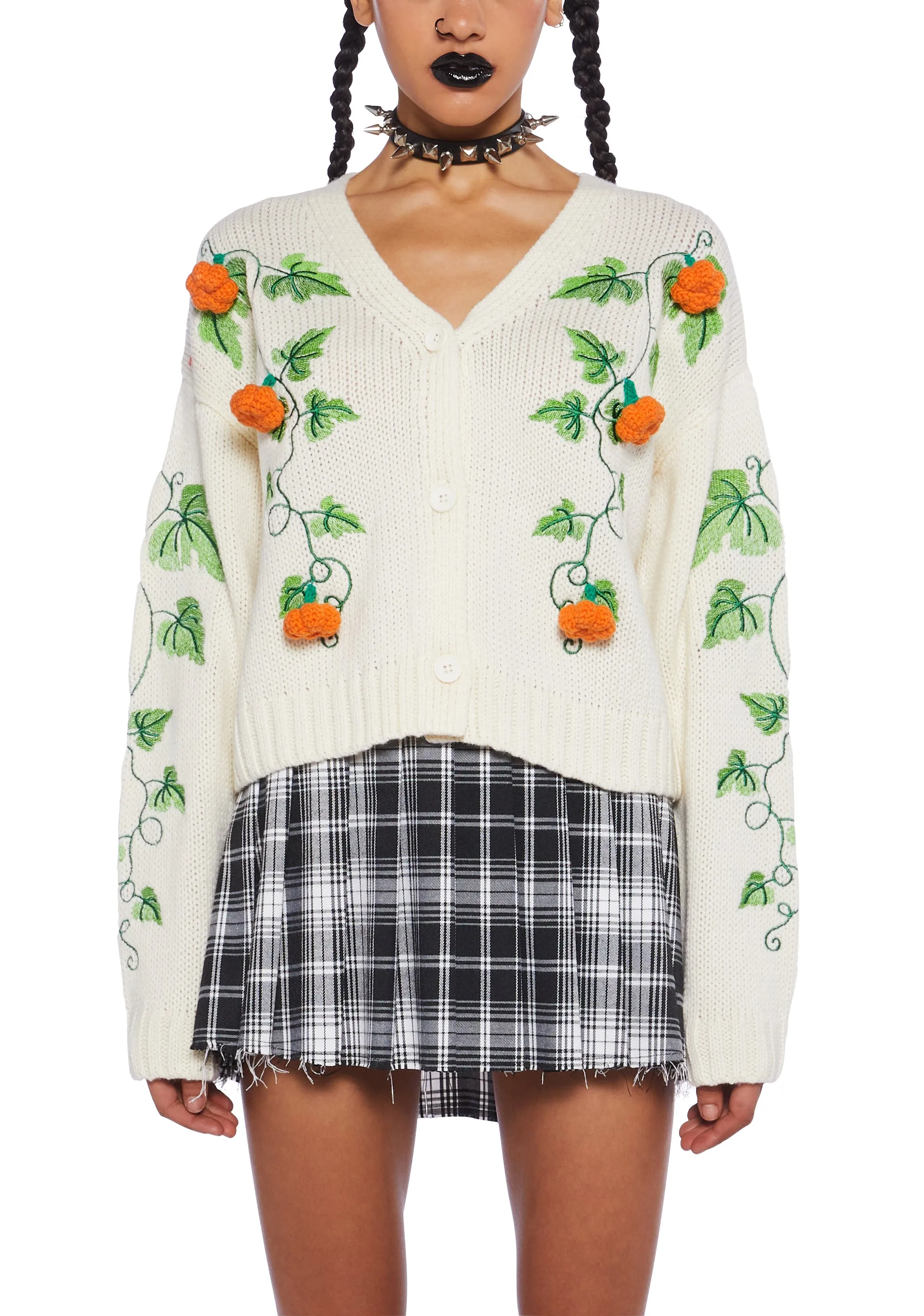 Pumpkin Spice Life Knit Cardigan sold by Dolls Kill product image thumbnail 5