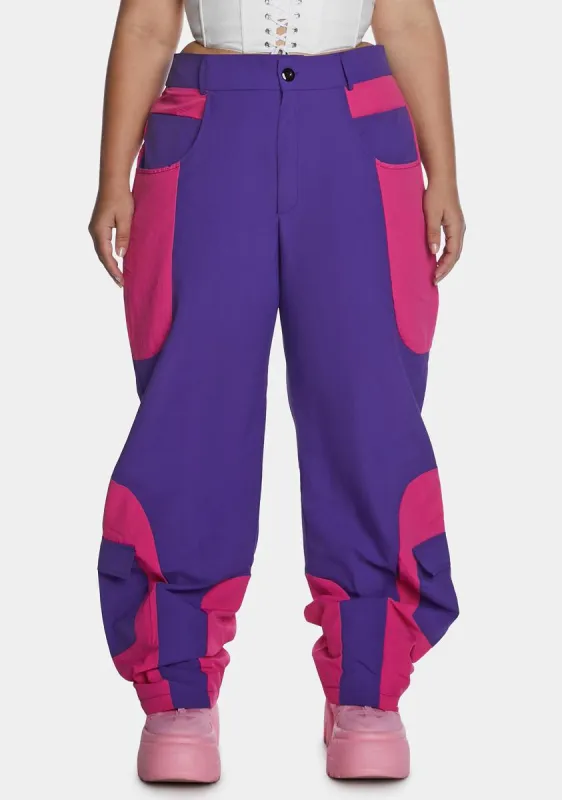 Plus Violet Anything's Possible Cargo Pants sold by Dolls Kill