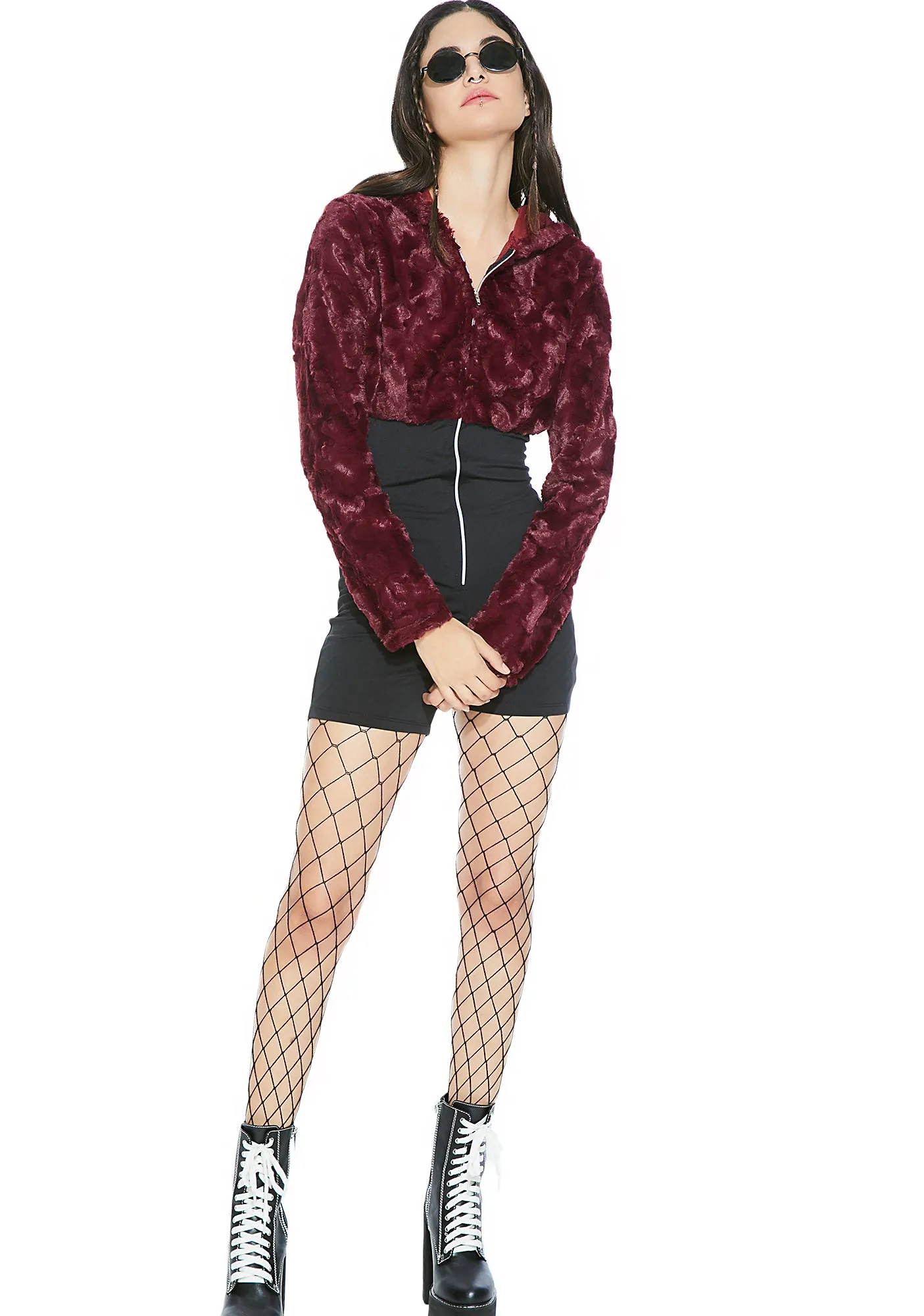 Cuddle Partner Fuzzy Jumpsuit sold by Dolls Kill product image thumbnail 4