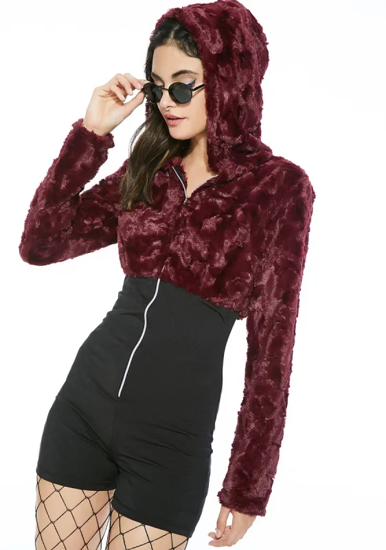 Cuddle Partner Fuzzy Jumpsuit sold by Dolls Kill