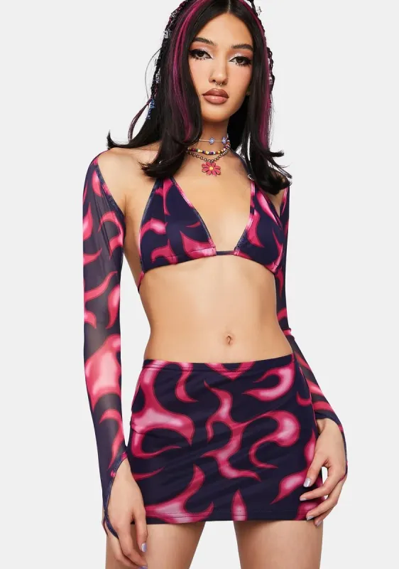 Gumdrop Smoke And Mirrors Skirt Set sold by Dolls Kill