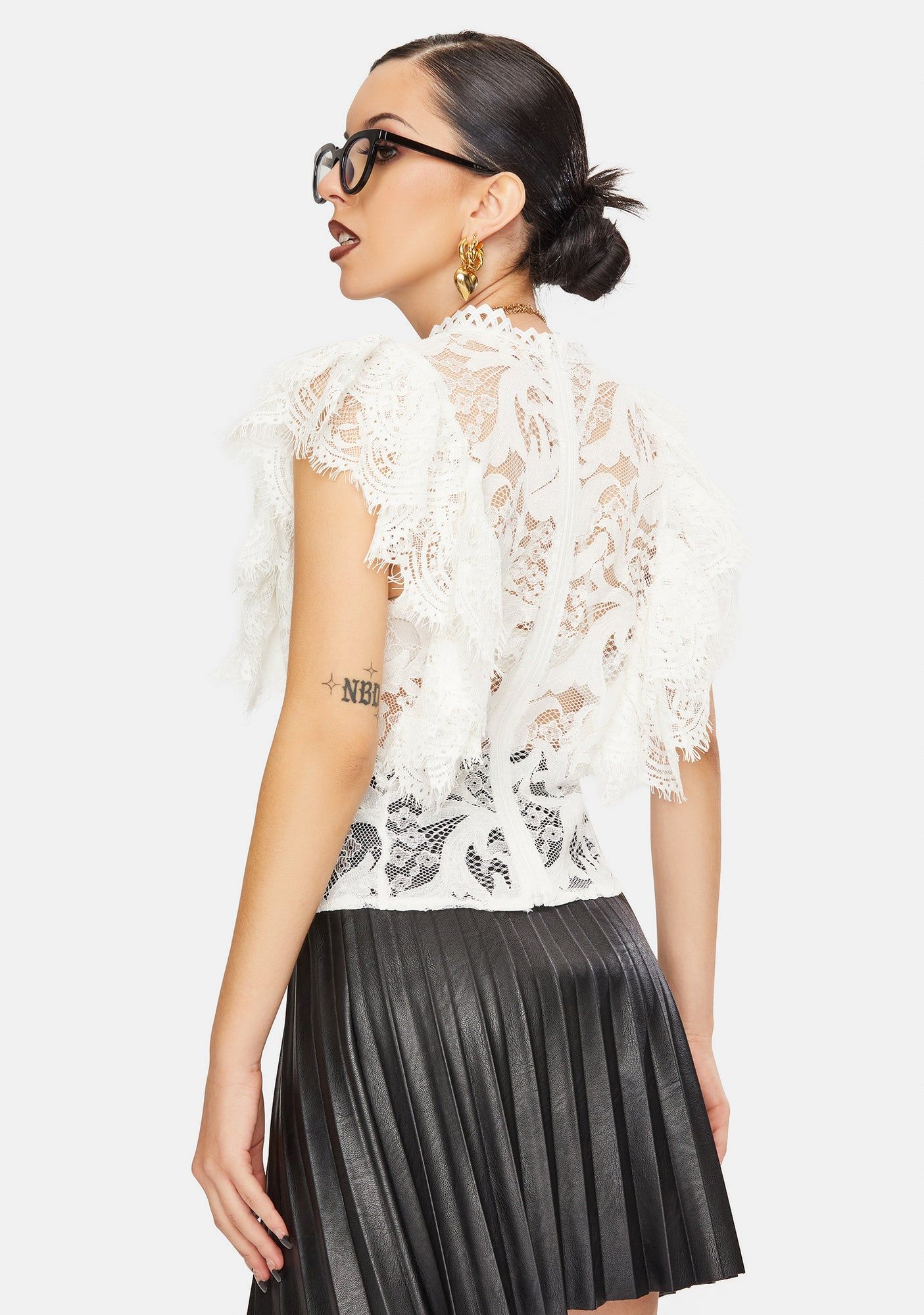 Heaven Can't Stop Lovin' Lace Top sold by Dolls Kill product image thumbnail 3