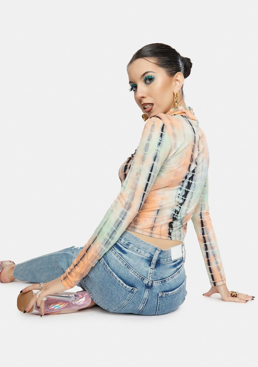 Catch A Wave Tie Dye Top sold by Dolls Kill product image thumbnail 4