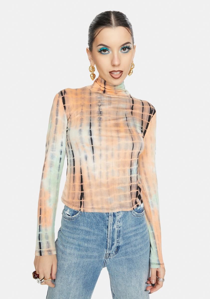 Catch A Wave Tie Dye Top sold by Dolls Kill