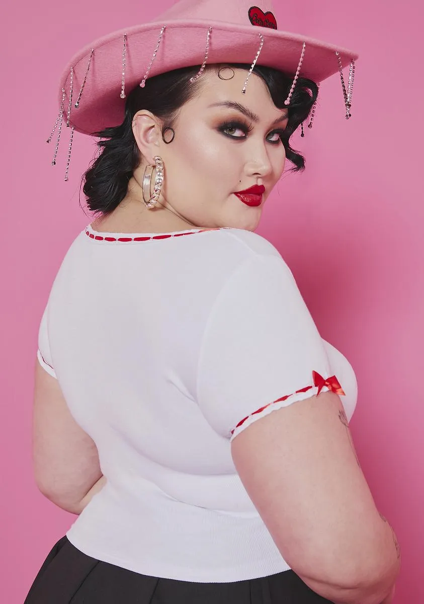 Plus A Little Ditty Ribbon Trim Tee sold by Dolls Kill product image thumbnail 4