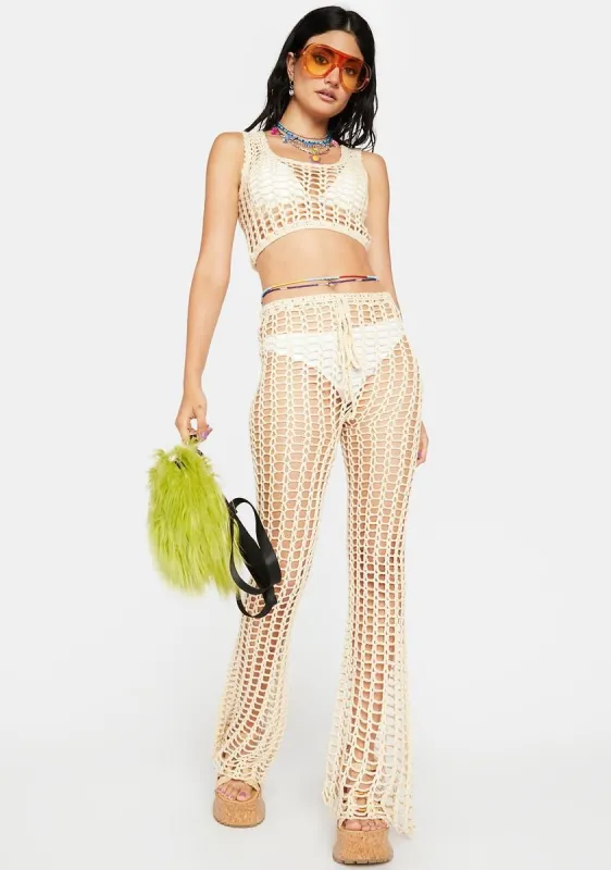 Desert Dancing Crochet Pants Set sold by Dolls Kill