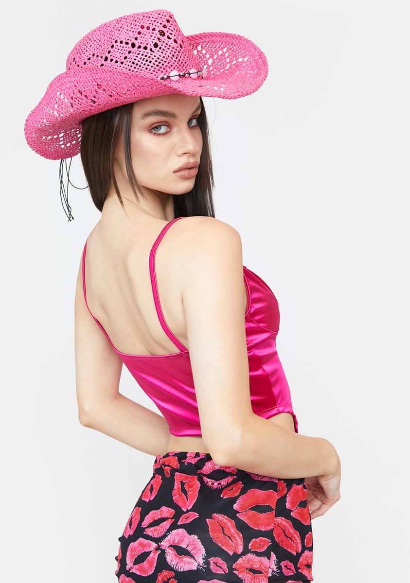 Diva That's My Cue Satin Crop Top sold by Dolls Kill product image thumbnail 4