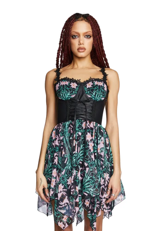 Floral Oath Mini Dress sold by Dolls Kill