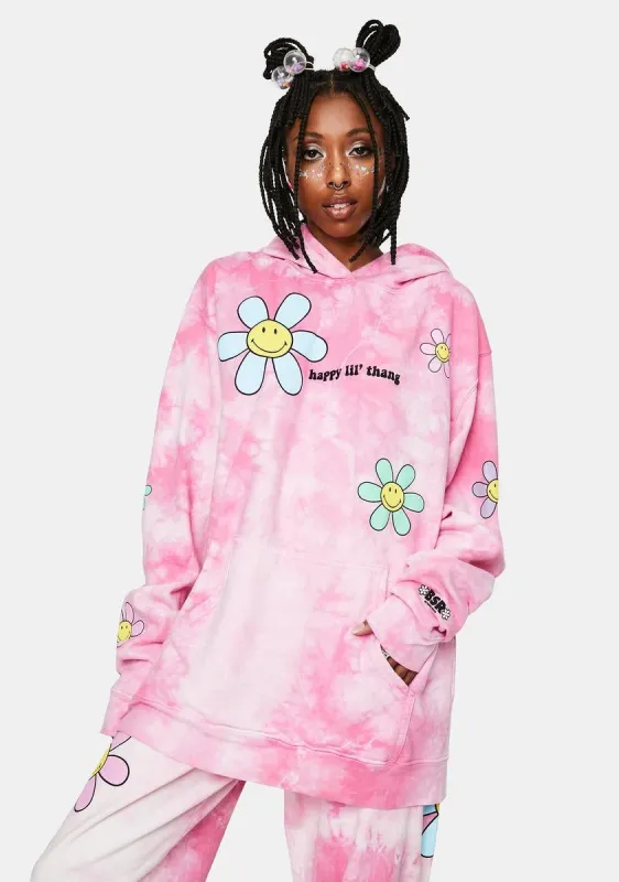 Fuschia Lil Thang Tie Dye Hoodie sold by Dolls Kill