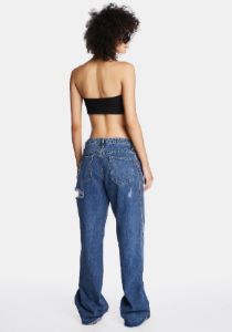 Mid Rise Distressed Boyfriend Jeans sold by Dolls Kill
