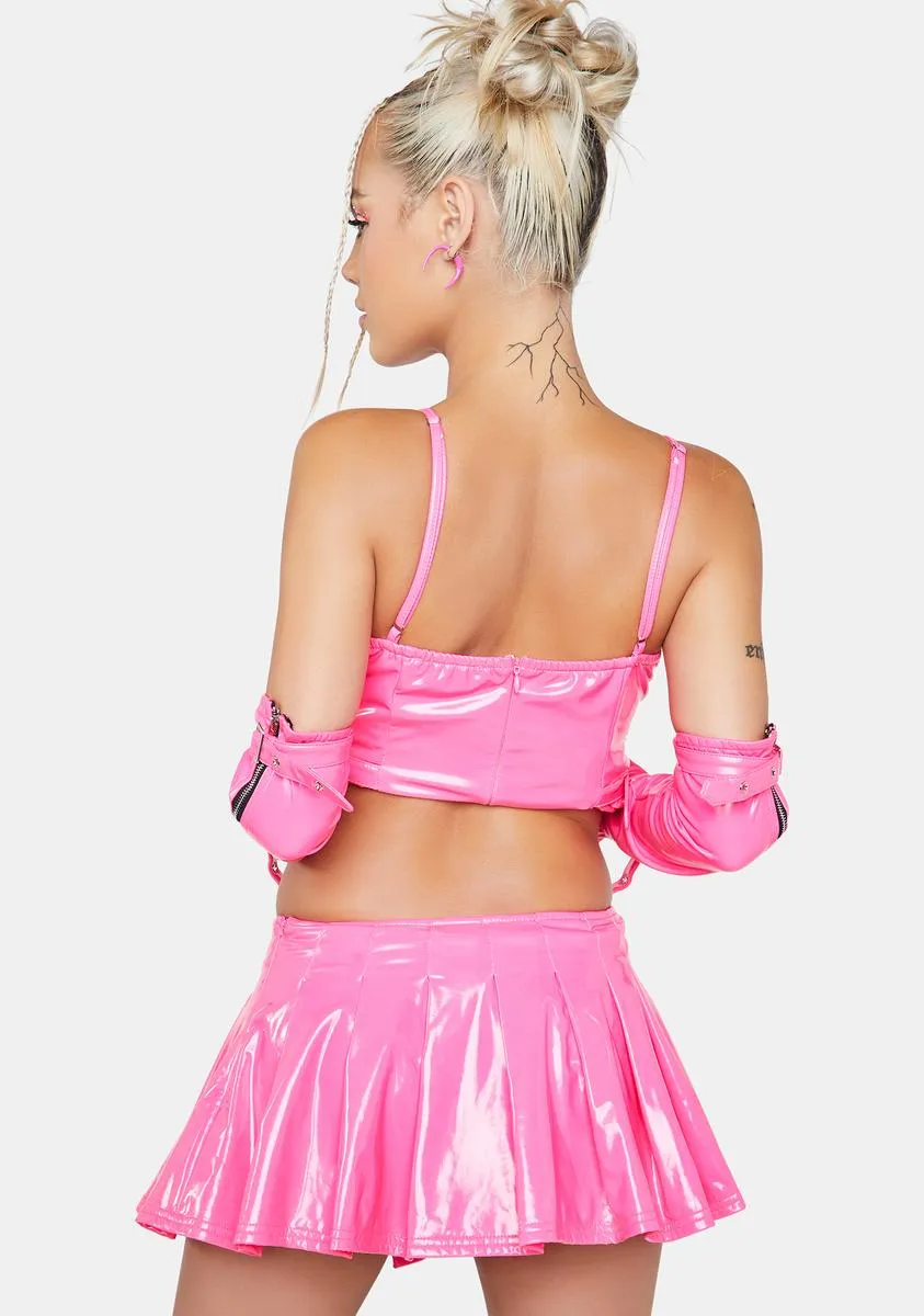 Girl Domination Vinyl Mini Skirt sold by Dolls Kill product image thumbnail 4