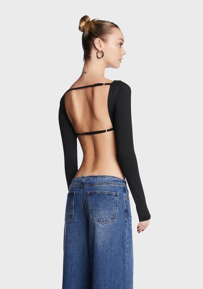 Starlight Open Back Rhinestone Crop Top sold by Dolls Kill product image thumbnail 5