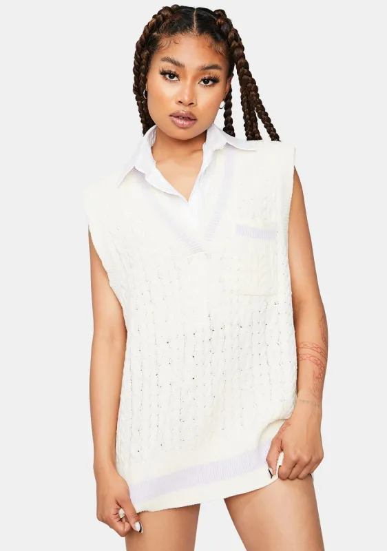 Lilac Trial And Error Sweater Vest sold by Dolls Kill