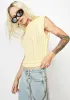 Sunny Calling It Cable Knit Crop Sweater Vest sold by Dolls Kill