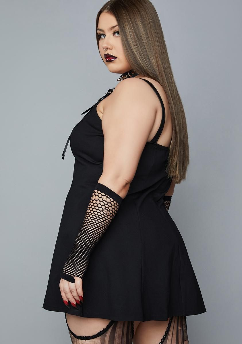 Plus Mortal Maven Mini Dress sold by Dolls Kill product image thumbnail 4