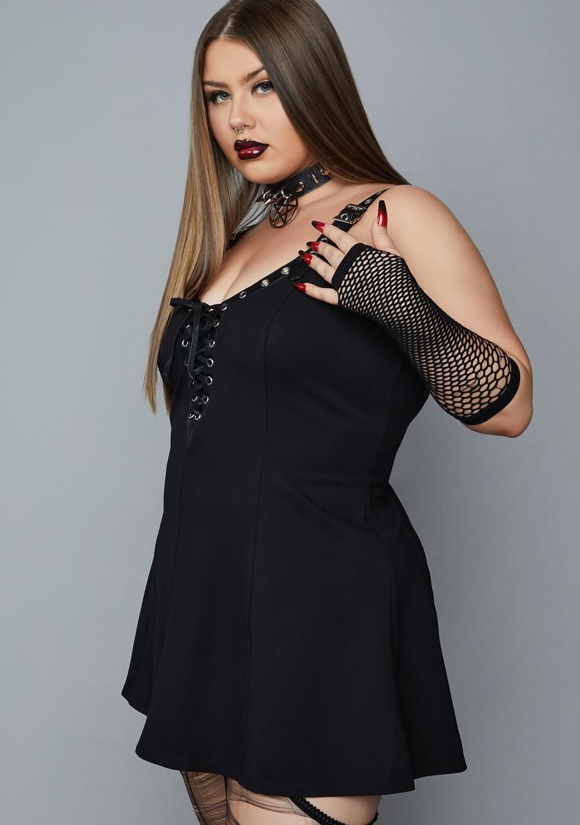 Plus Mortal Maven Mini Dress sold by Dolls Kill product image thumbnail 2