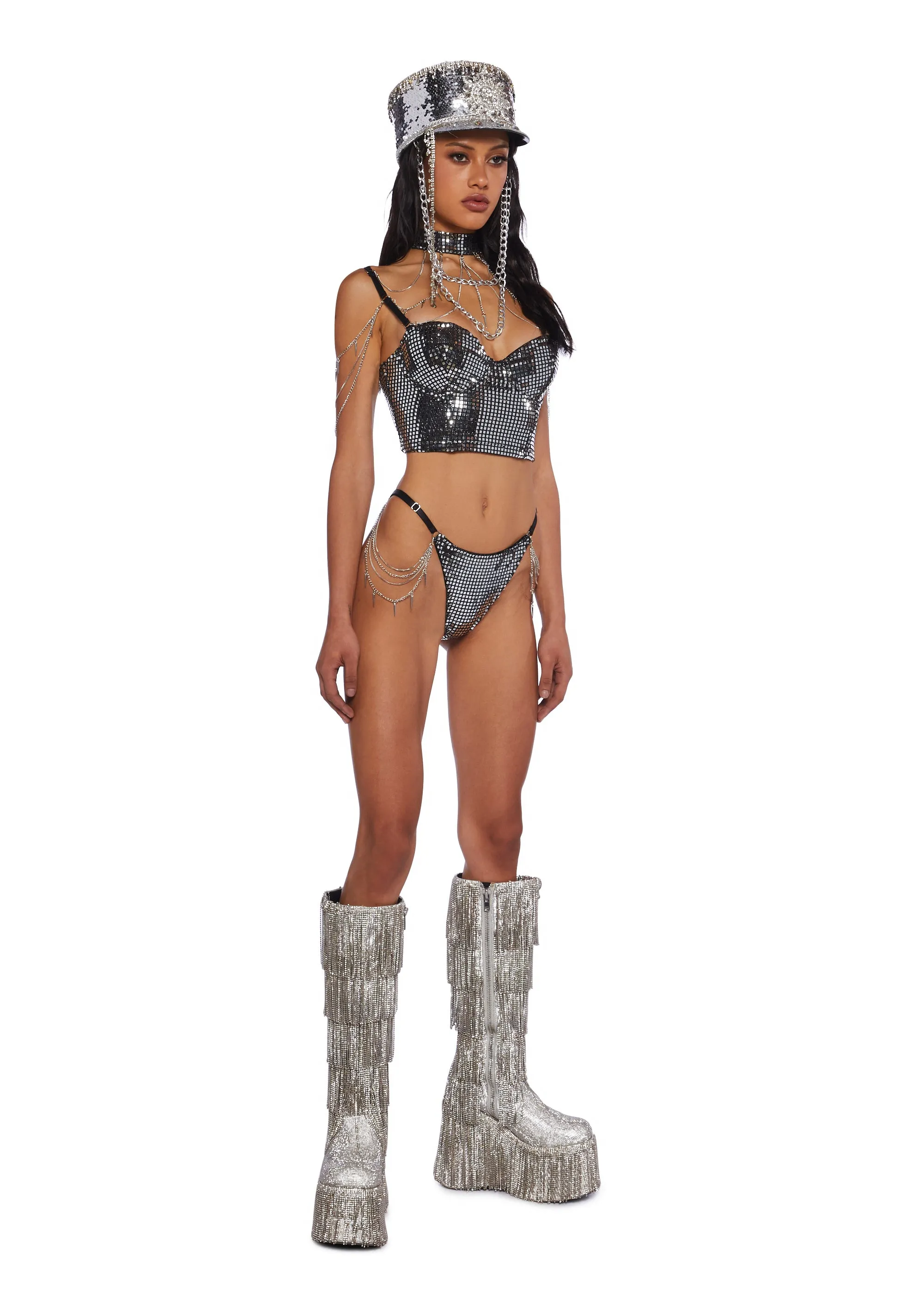 Disco Fusion Bustier & Panty Set sold by Dolls Kill product image thumbnail 2