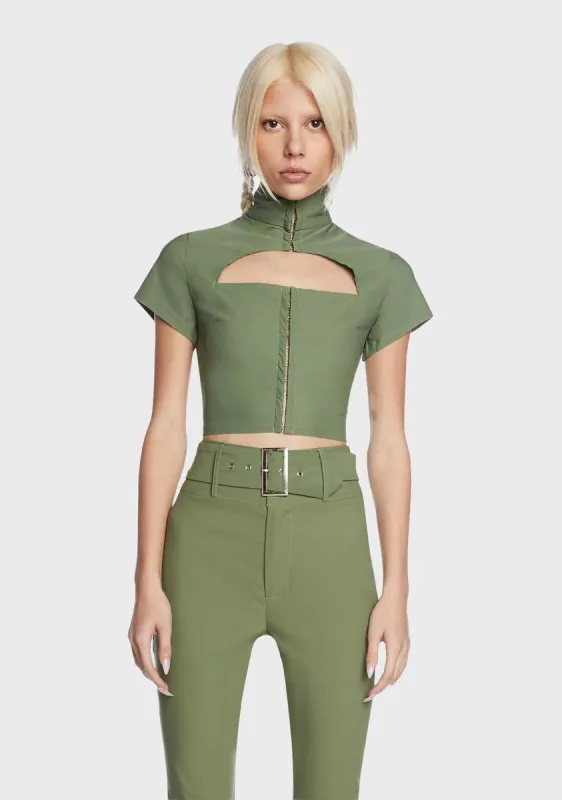 Sage Crop Top sold by Dolls Kill