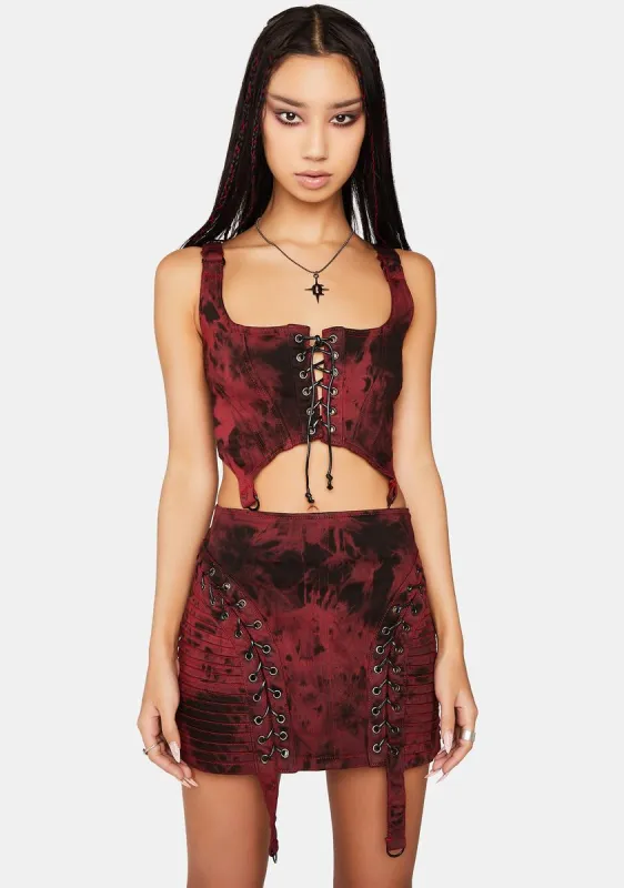 Pink Motocross Corset Top sold by Dolls Kill