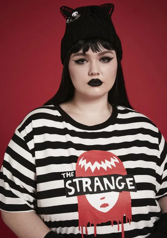 Plus Existential Freeze Striped Tee sold by Dolls Kill