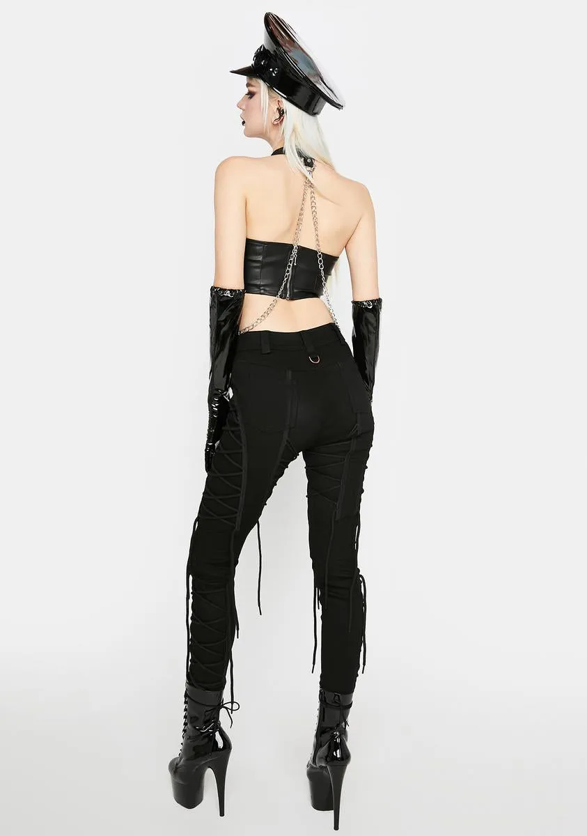 Lace Up Buckle Trousers sold by Dolls Kill product image thumbnail 4
