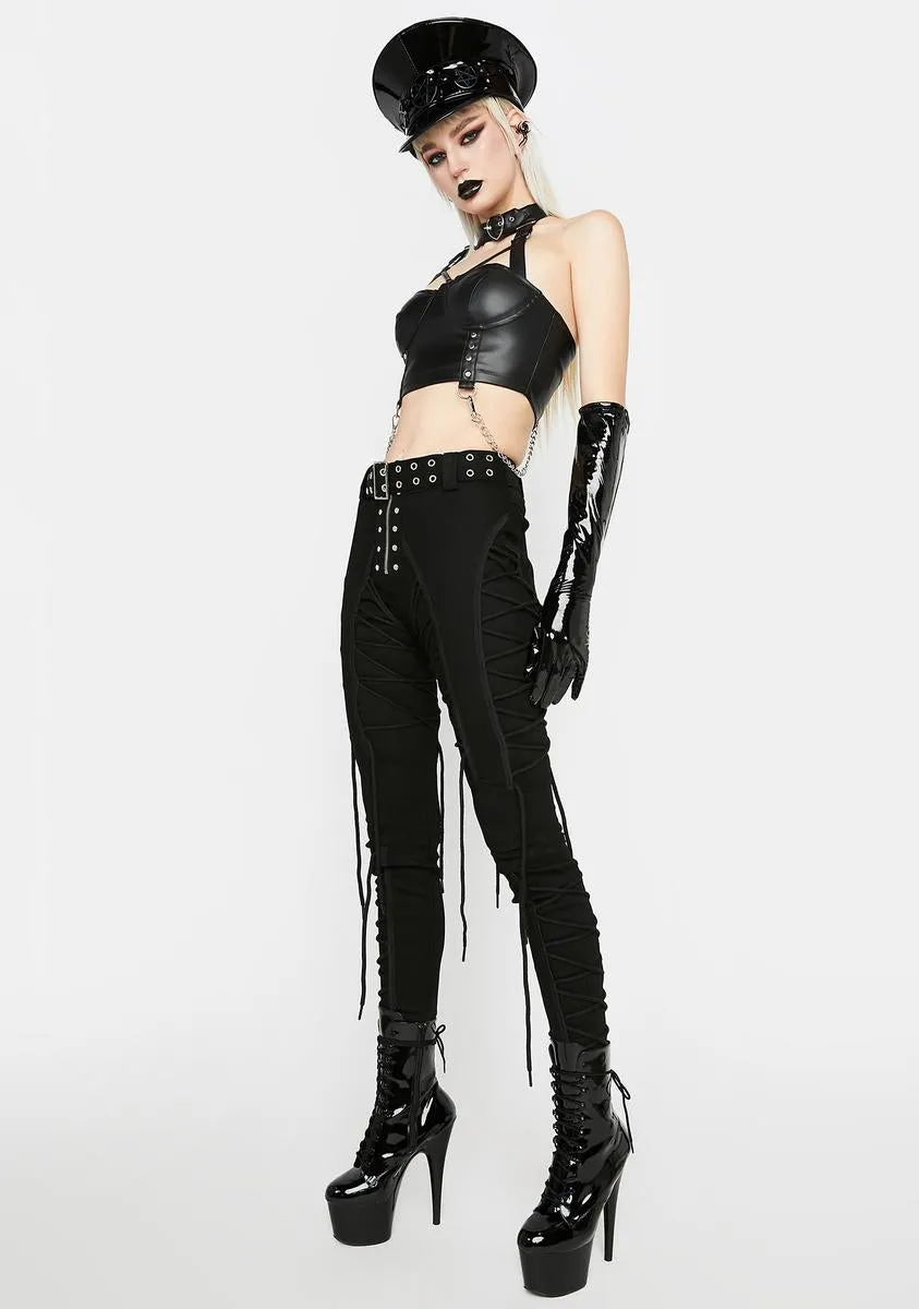 Lace Up Buckle Trousers sold by Dolls Kill product image thumbnail 2