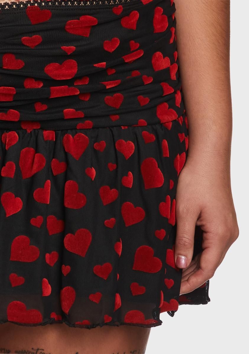 Plus Dark Love Surrounds Me Ruched Skirt sold by Dolls Kill product image thumbnail 2