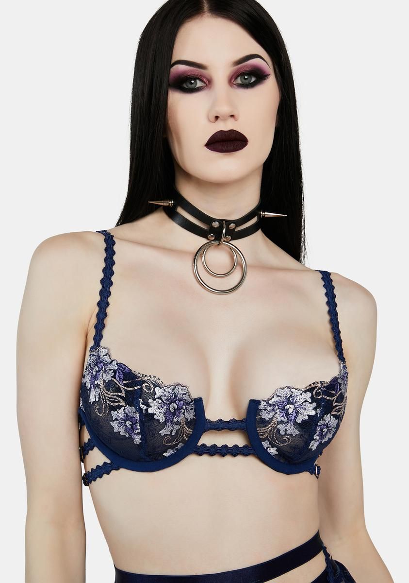 Kourtney Embroidered Bra sold by Dolls Kill