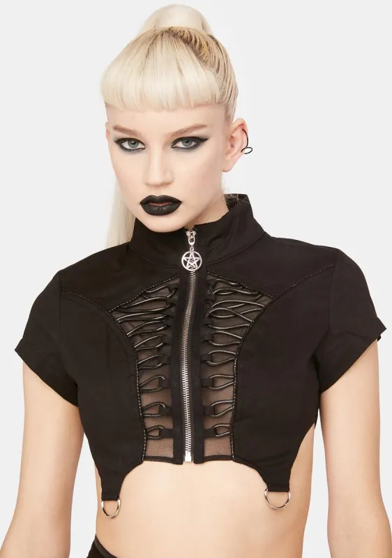 Mesh Crop Top sold by Dolls Kill