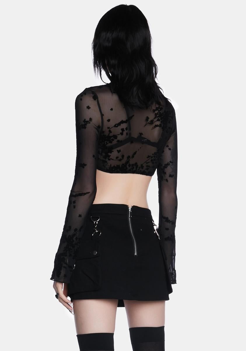 Midnight Sun Mesh Crop Top sold by Dolls Kill product image thumbnail 4