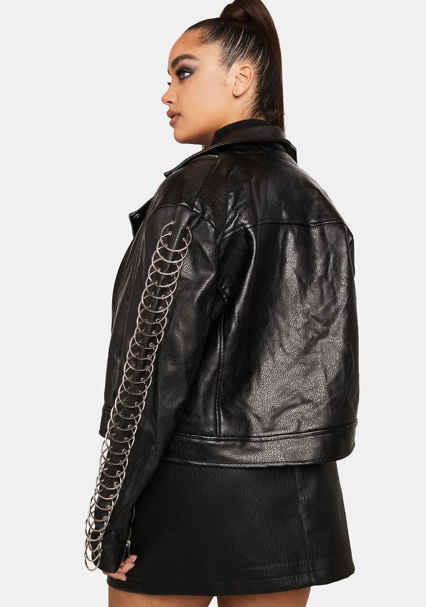 Plus Ringo Leather Jacket sold by Dolls Kill product image thumbnail 4